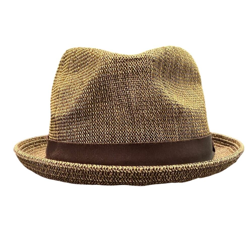 Bailey of Hollywood Poet Fedora Hat XL Brown Paper Blend Trilby Summer